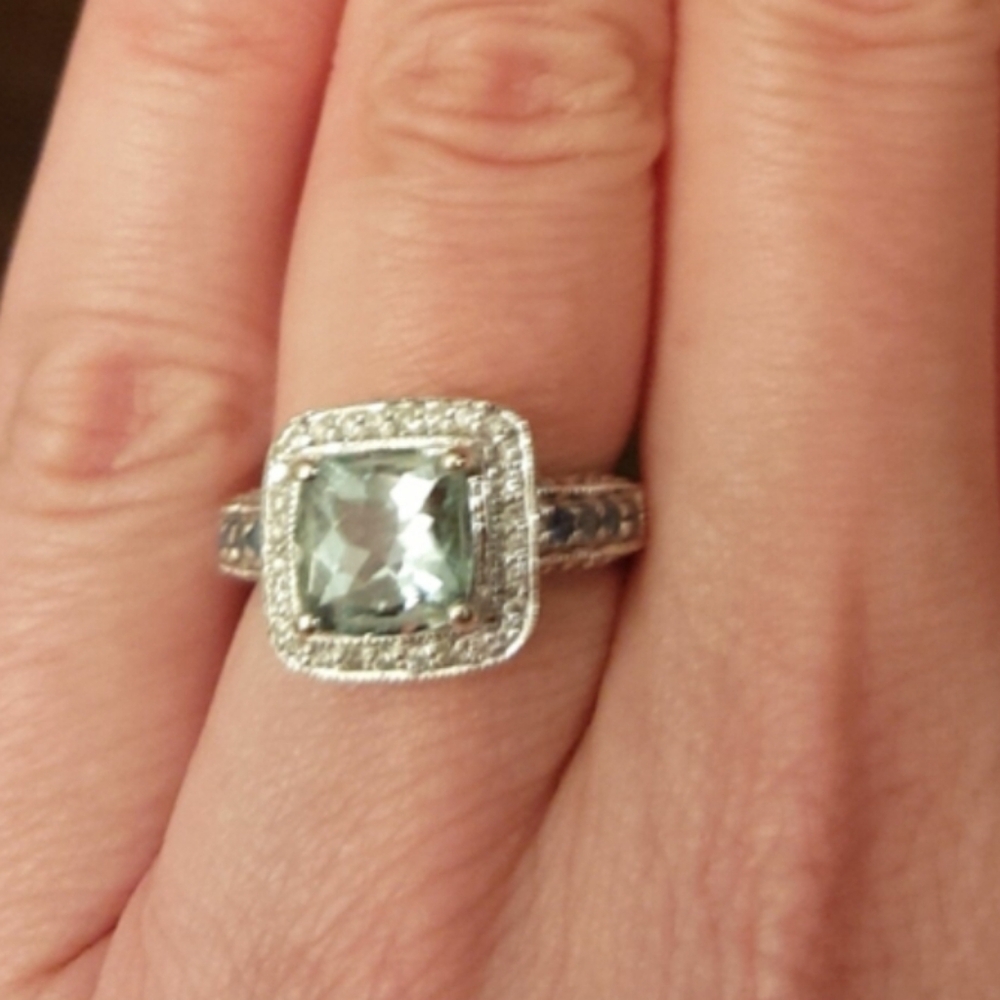 Le Vian Aquamarine, Saphire & Diamond ring - Picture 11 of 13